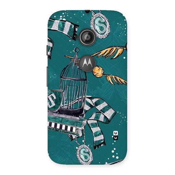 Green Scarf Back Case for Moto E 2nd Gen