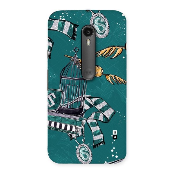 Green Scarf Back Case for Moto G3