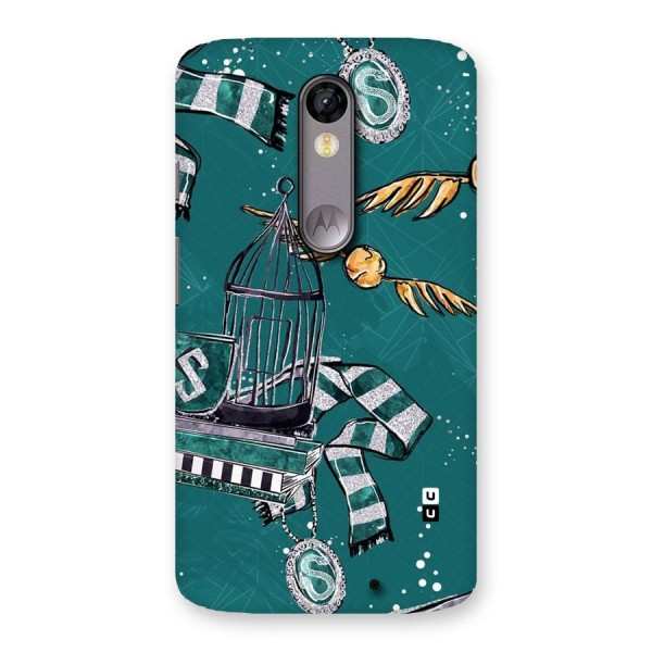 Green Scarf Back Case for Moto X Force