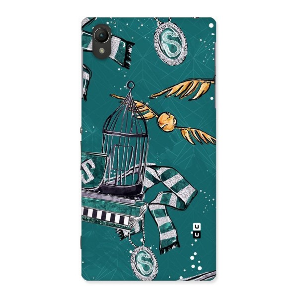 Green Scarf Back Case for Sony Xperia Z1