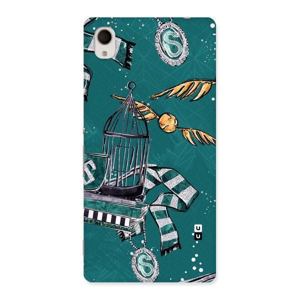 Green Scarf Back Case for Xperia M4 Aqua