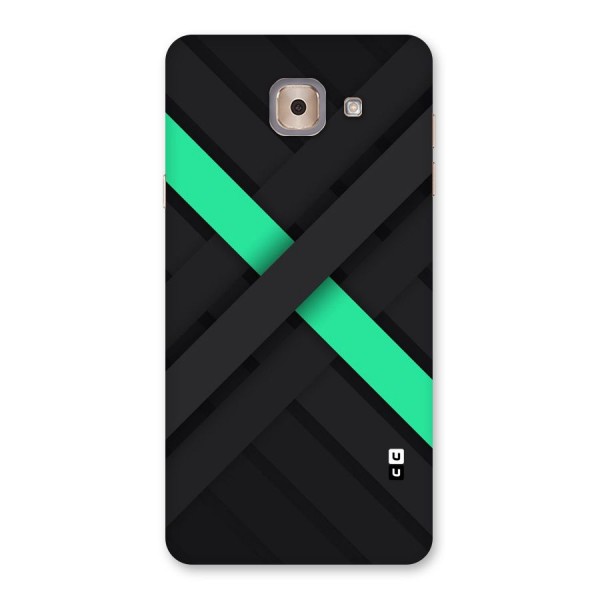 Green Stripe Diagonal Back Case for Galaxy J7 Max