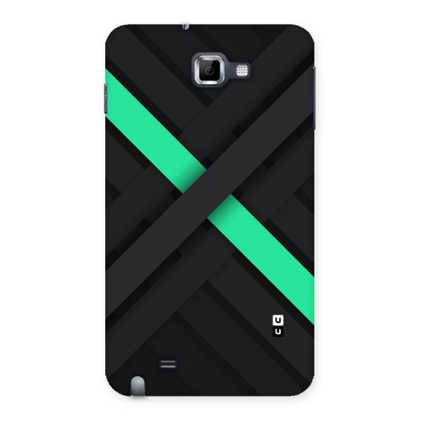 Green Stripe Diagonal Back Case for Galaxy Note