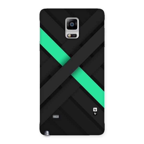 Green Stripe Diagonal Back Case for Galaxy Note 4