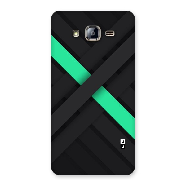 Green Stripe Diagonal Back Case for Galaxy On5