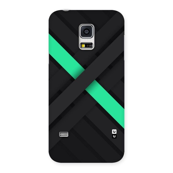 Green Stripe Diagonal Back Case for Galaxy S5 Mini