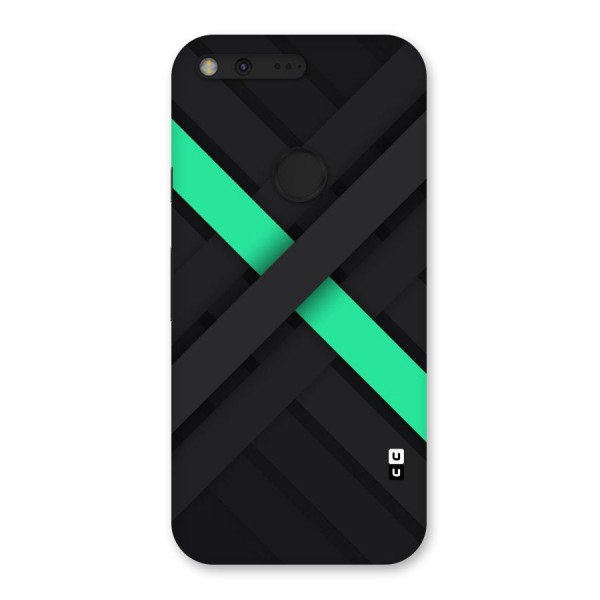 Green Stripe Diagonal Back Case for Google Pixel XL