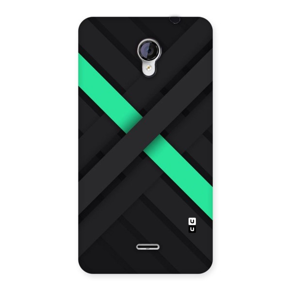 Green Stripe Diagonal Back Case for Micromax Unite 2 A106