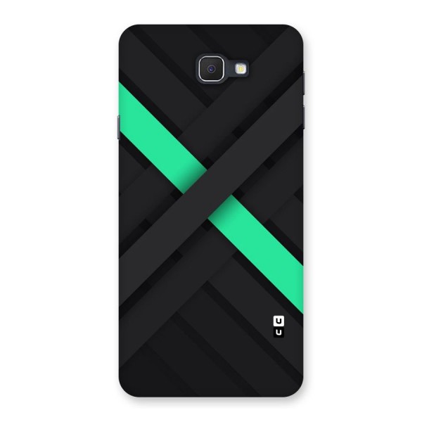 Green Stripe Diagonal Back Case for Samsung Galaxy J7 Prime