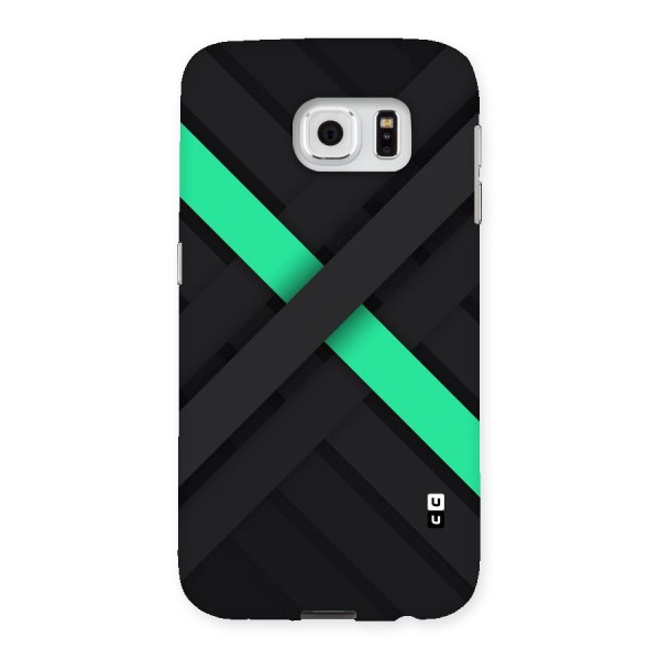 Green Stripe Diagonal Back Case for Samsung Galaxy S6