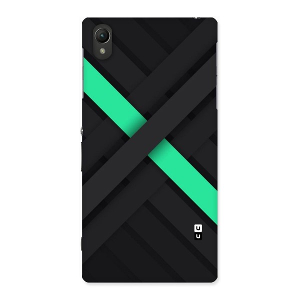 Green Stripe Diagonal Back Case for Sony Xperia Z1