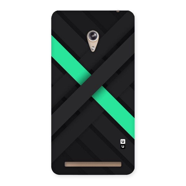 Green Stripe Diagonal Back Case for Zenfone 6