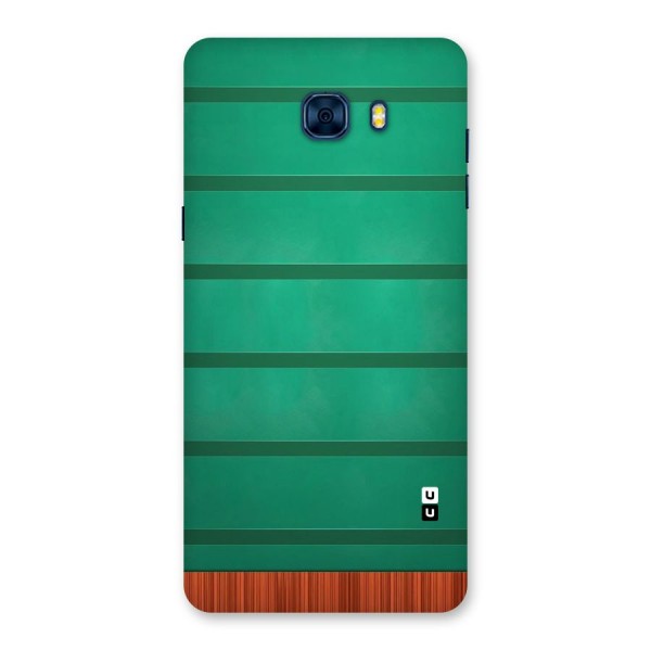 Green Wood Stripes Back Case for Galaxy C7 Pro