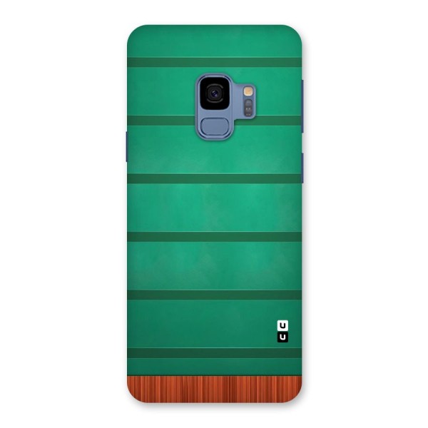 Green Wood Stripes Back Case for Galaxy S9