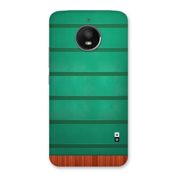 Green Wood Stripes Back Case for Moto E4 Plus