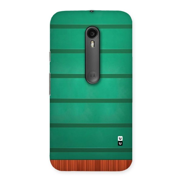 Green Wood Stripes Back Case for Moto G3