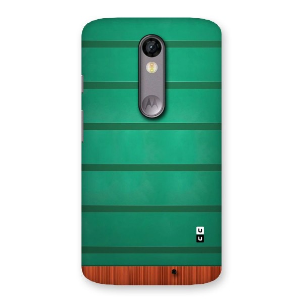 Green Wood Stripes Back Case for Moto X Force