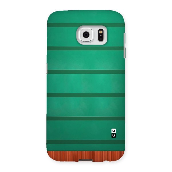 Green Wood Stripes Back Case for Samsung Galaxy S6