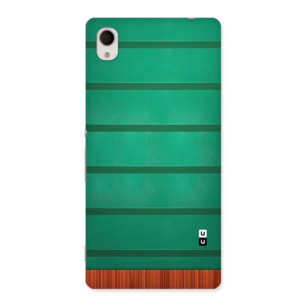 Green Wood Stripes Back Case for Sony Xperia M4