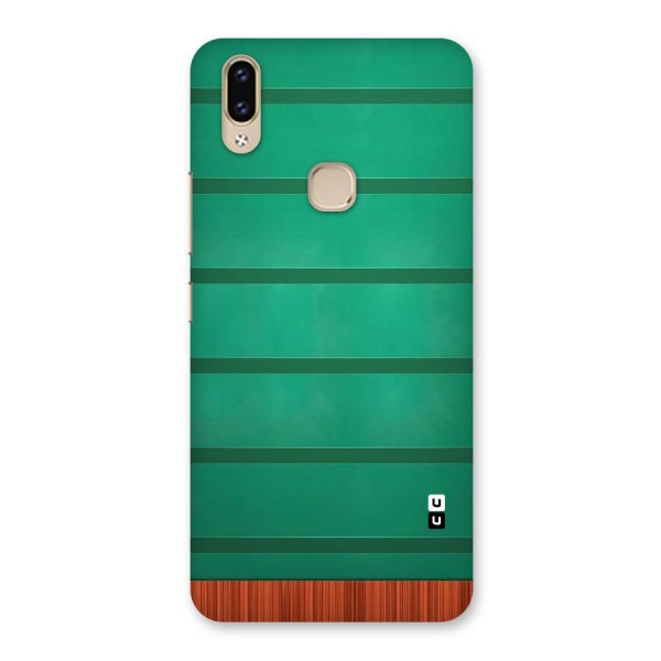 Green Wood Stripes Back Case for Vivo V9