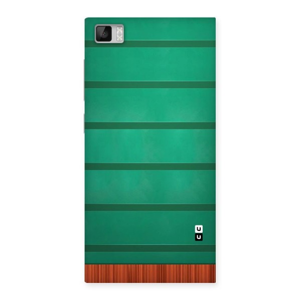 Green Wood Stripes Back Case for Xiaomi Mi3