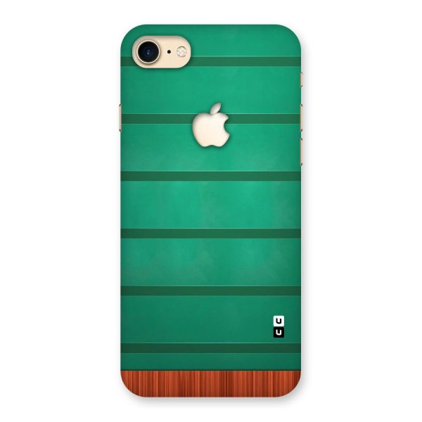 Green Wood Stripes Back Case for iPhone 7 Apple Cut