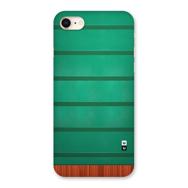 Green Wood Stripes Back Case for iPhone 8