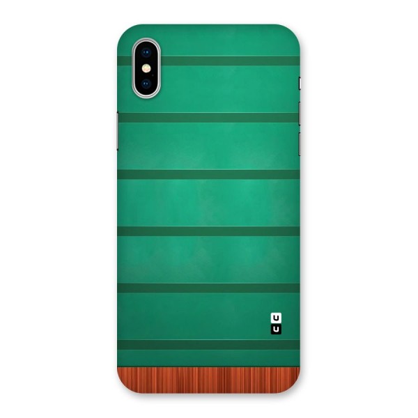 Green Wood Stripes Back Case for iPhone X