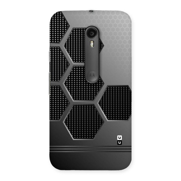 Grey Black Hexa Back Case for Moto G3