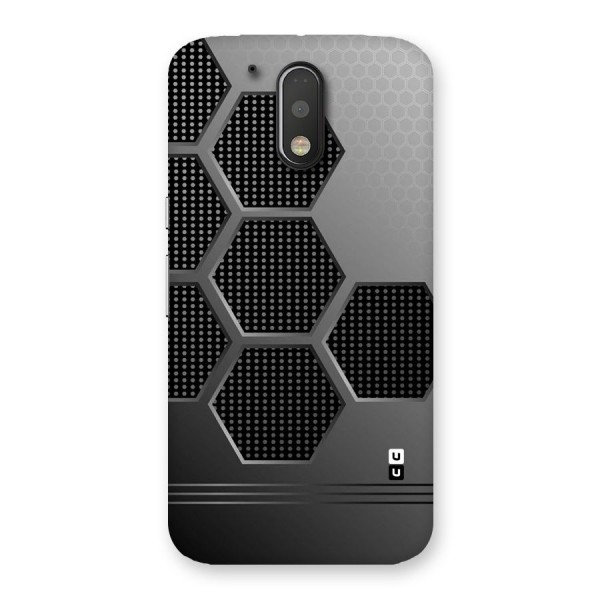 Grey Black Hexa Back Case for Motorola Moto G4