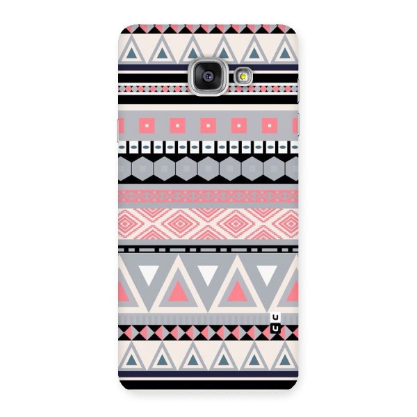 Grey Pink Pattern Back Case for Galaxy A7 2016