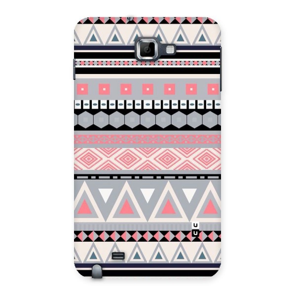 Grey Pink Pattern Back Case for Galaxy Note