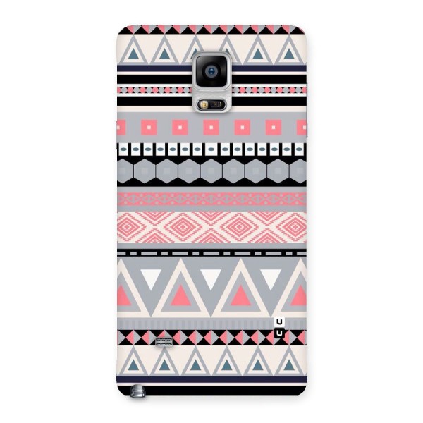 Grey Pink Pattern Back Case for Galaxy Note 4