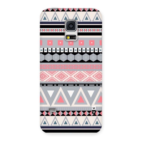 Grey Pink Pattern Back Case for Galaxy S5 Mini