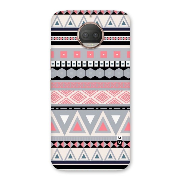 Grey Pink Pattern Back Case for Moto G5s Plus