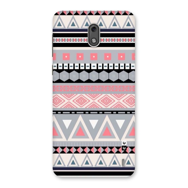 Grey Pink Pattern Back Case for Nokia 2