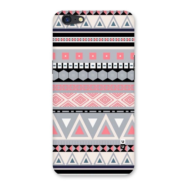 Grey Pink Pattern Back Case for Oppo A71