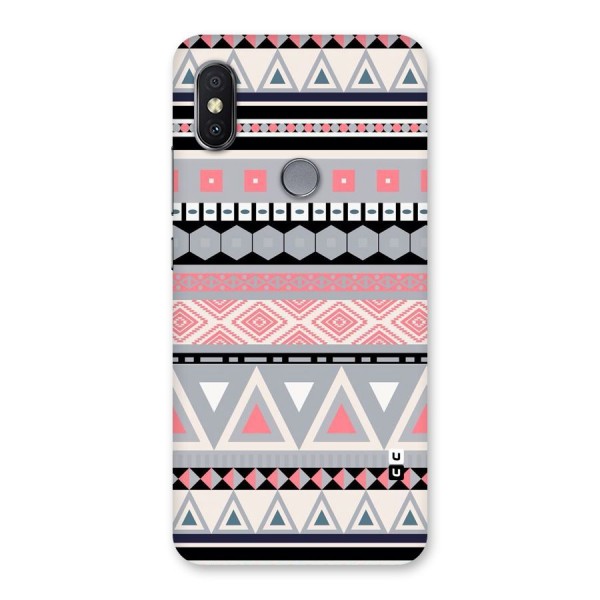 Grey Pink Pattern Back Case for Redmi Y2