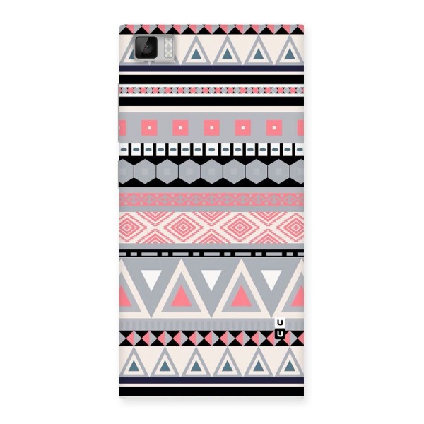 Grey Pink Pattern Back Case for Xiaomi Mi3