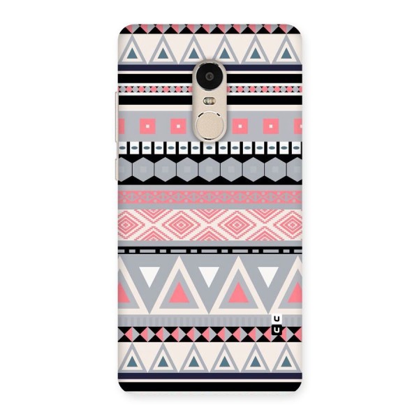 Grey Pink Pattern Back Case for Xiaomi Redmi Note 4