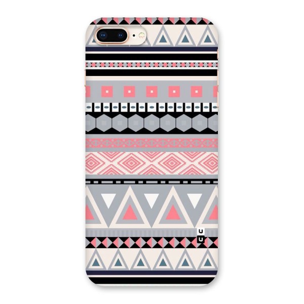 Grey Pink Pattern Back Case for iPhone 8 Plus