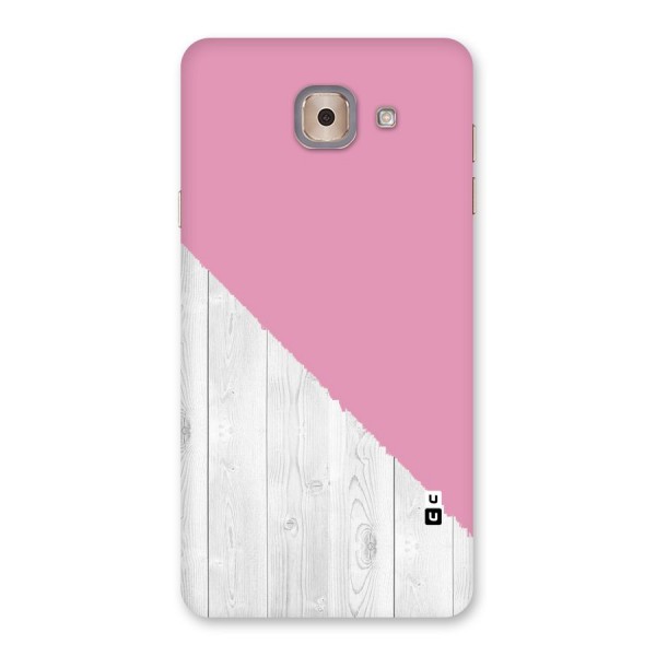 Grey Pink Wooden Design Back Case for Galaxy J7 Max