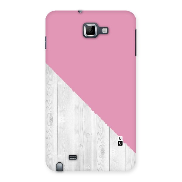 Grey Pink Wooden Design Back Case for Galaxy Note