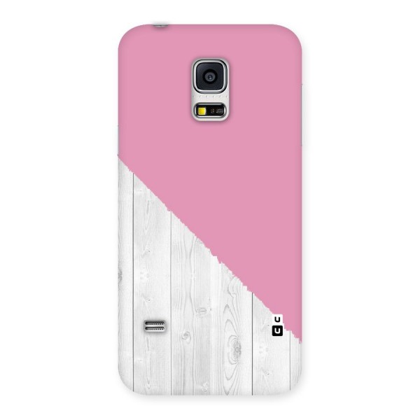 Grey Pink Wooden Design Back Case for Galaxy S5 Mini