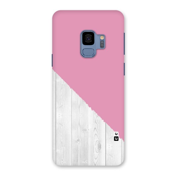 Grey Pink Wooden Design Back Case for Galaxy S9