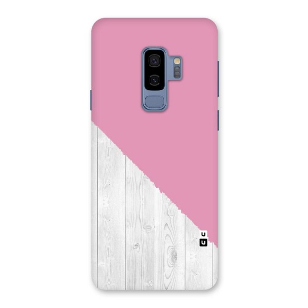 Grey Pink Wooden Design Back Case for Galaxy S9 Plus