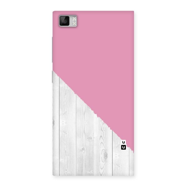 Grey Pink Wooden Design Back Case for Xiaomi Mi3