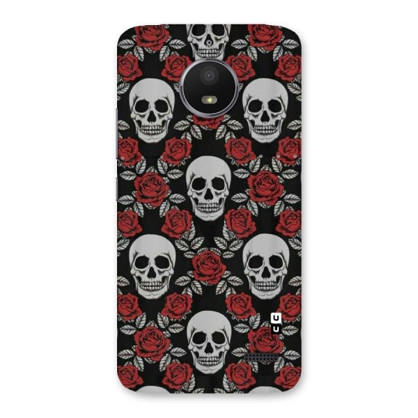 Grey Skulls Back Case for Moto E4