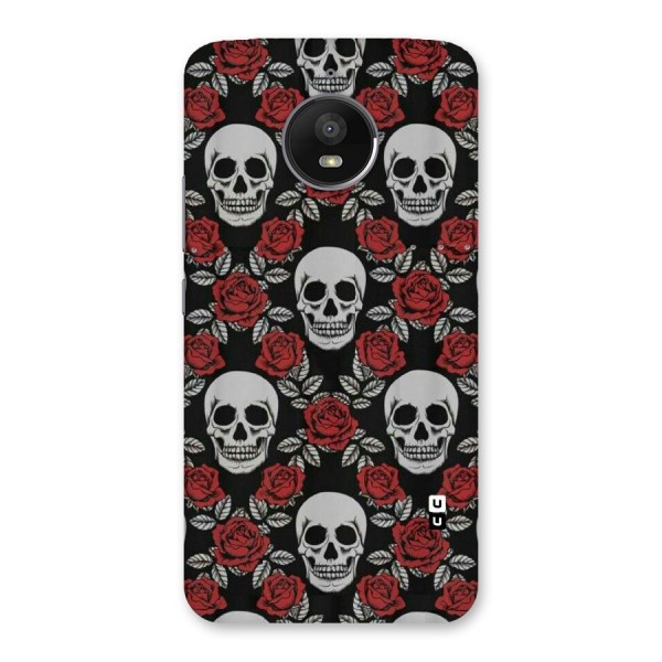 Grey Skulls Back Case for Moto E4 Plus