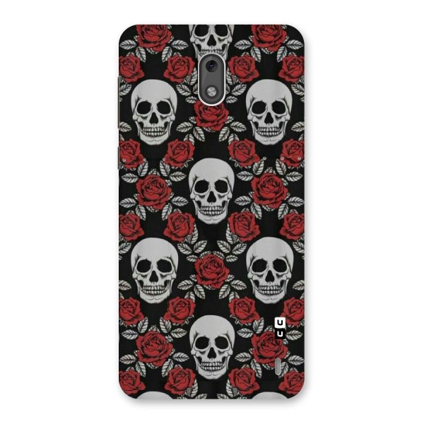 Grey Skulls Back Case for Nokia 2